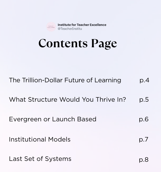 Your Teaching Business Blueprint: 20 Structures That Work